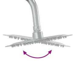 vidaXL Buitendouche 206 cm Massief grenenhout en roestvrij staal Wit