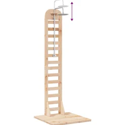vidaXL Buitendouche 223 cm Massief grenenhout en roestvrij staal
