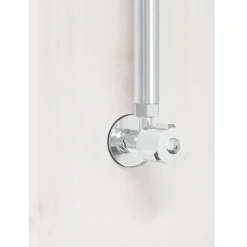 vidaXL Buitendouche 246 cm Massief grenenhout en roestvrij staal Wit