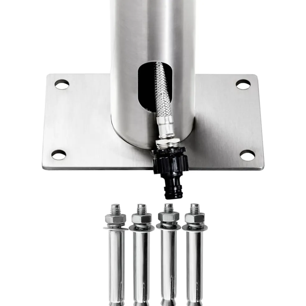 vidaXL Buitendouche 215 cm roestvrij staal