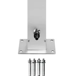 vidaXL Buitendouche met grijze basis 225 cm roestvrij staal