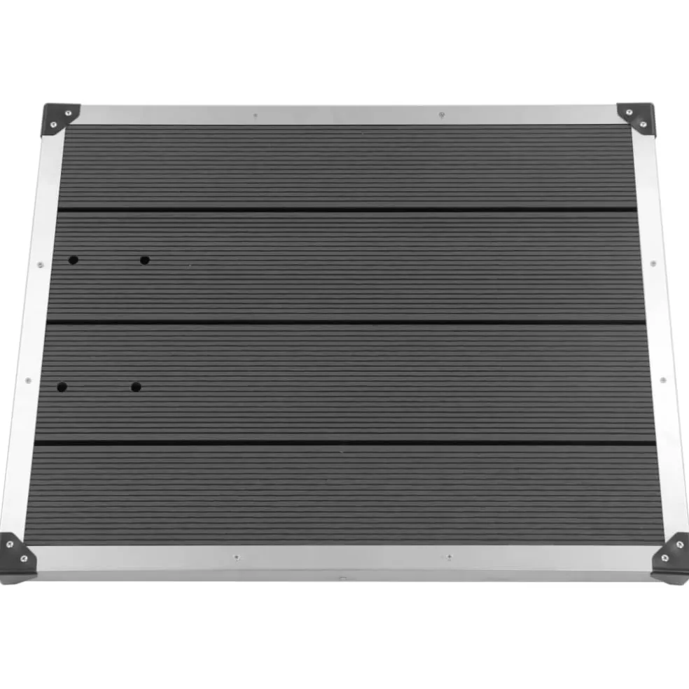 vidaXL Buitendouche met grijze basis 225 cm roestvrij staal