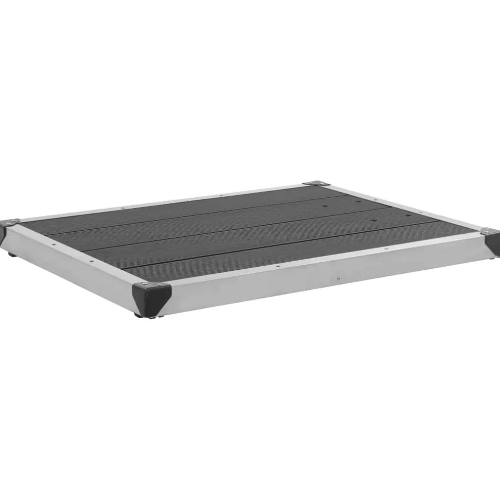 vidaXL Buitendouche met grijze basis 225 cm roestvrij staal