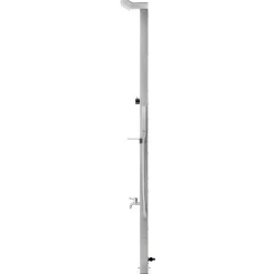 vidaXL Buitendouche met grijze basis 225 cm roestvrij staal