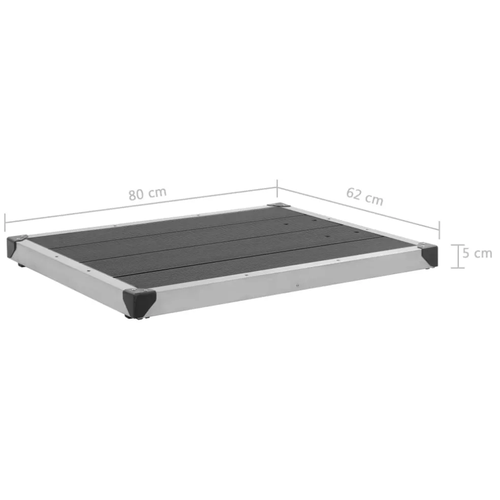 vidaXL Buitendouche met grijze basis 225 cm roestvrij staal
