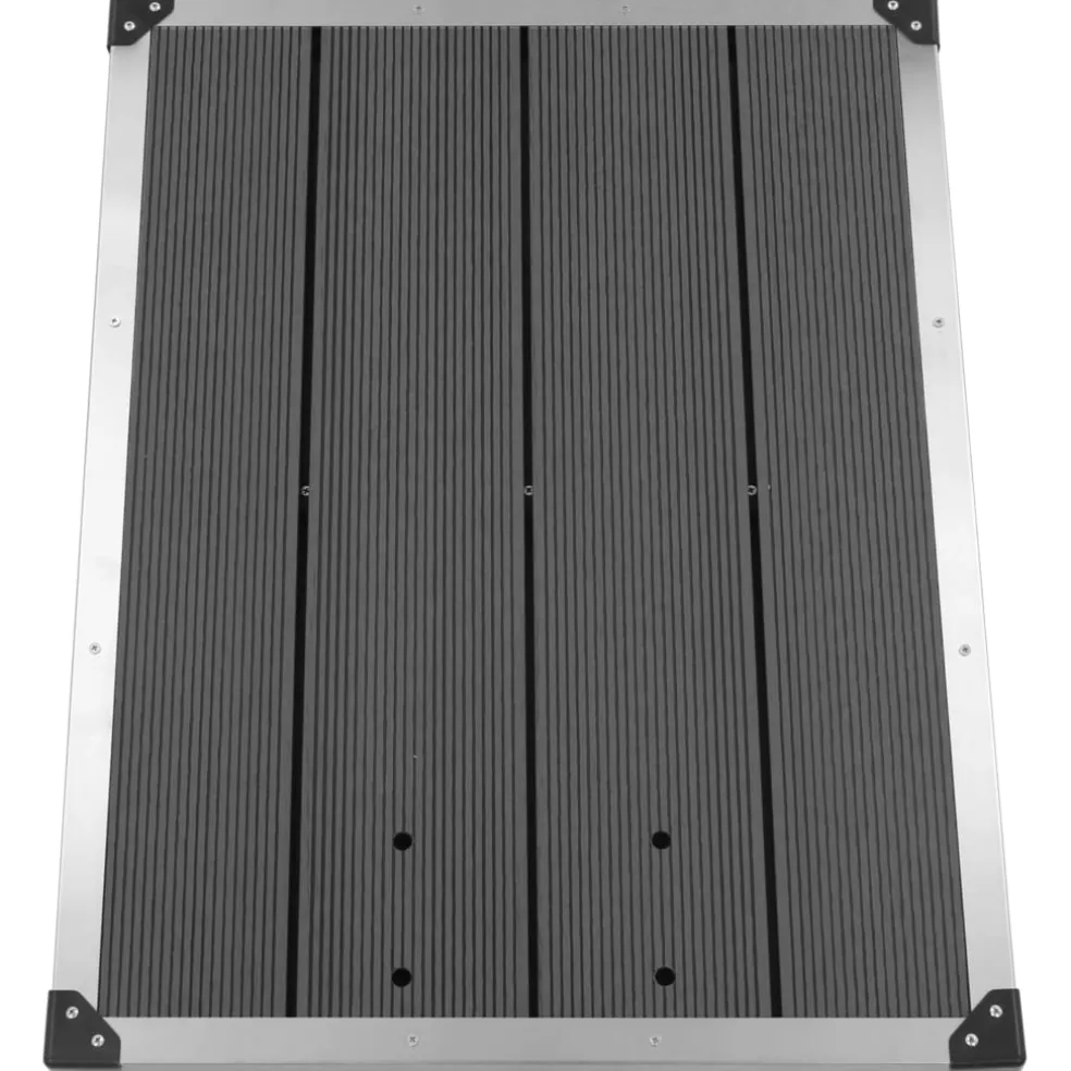 vidaXL Buitendouche met grijze basis 225 cm roestvrij staal