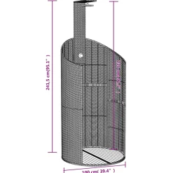 vidaXL Buitendouche 100x100x241,5 cm poly rattan en acaciahout zwart