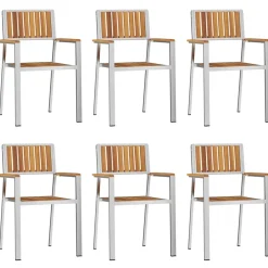 vidaXL Buiten eettafelset 7 st 180 x 90 x 75 cm