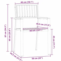 vidaXL Buiten eettafelset 7 st 180 x 90 x 75 cm