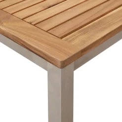vidaXL Buiten eettafelset 5 st 150 x 90 x 75 cm