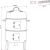vidaXL Buiten Grill Ø 40 x 80 cm Staal Zwart