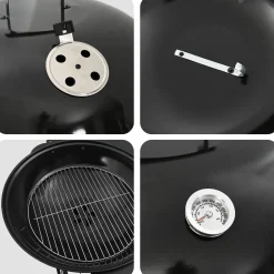 vidaXL Buiten Grill 91 x 71 x 107 cm Metaal Zwart