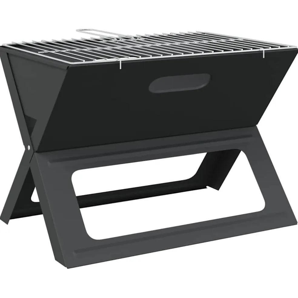 vidaXL Buiten Grill 46 x 31 x 31 cm Staal Zwart