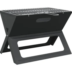 vidaXL Buiten Grill 46 x 31 x 31 cm Staal Zwart