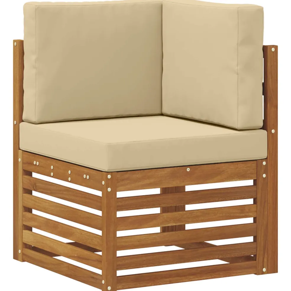 vidaXL Buiten Hoek Sofa Massief Acaciahout Naturel