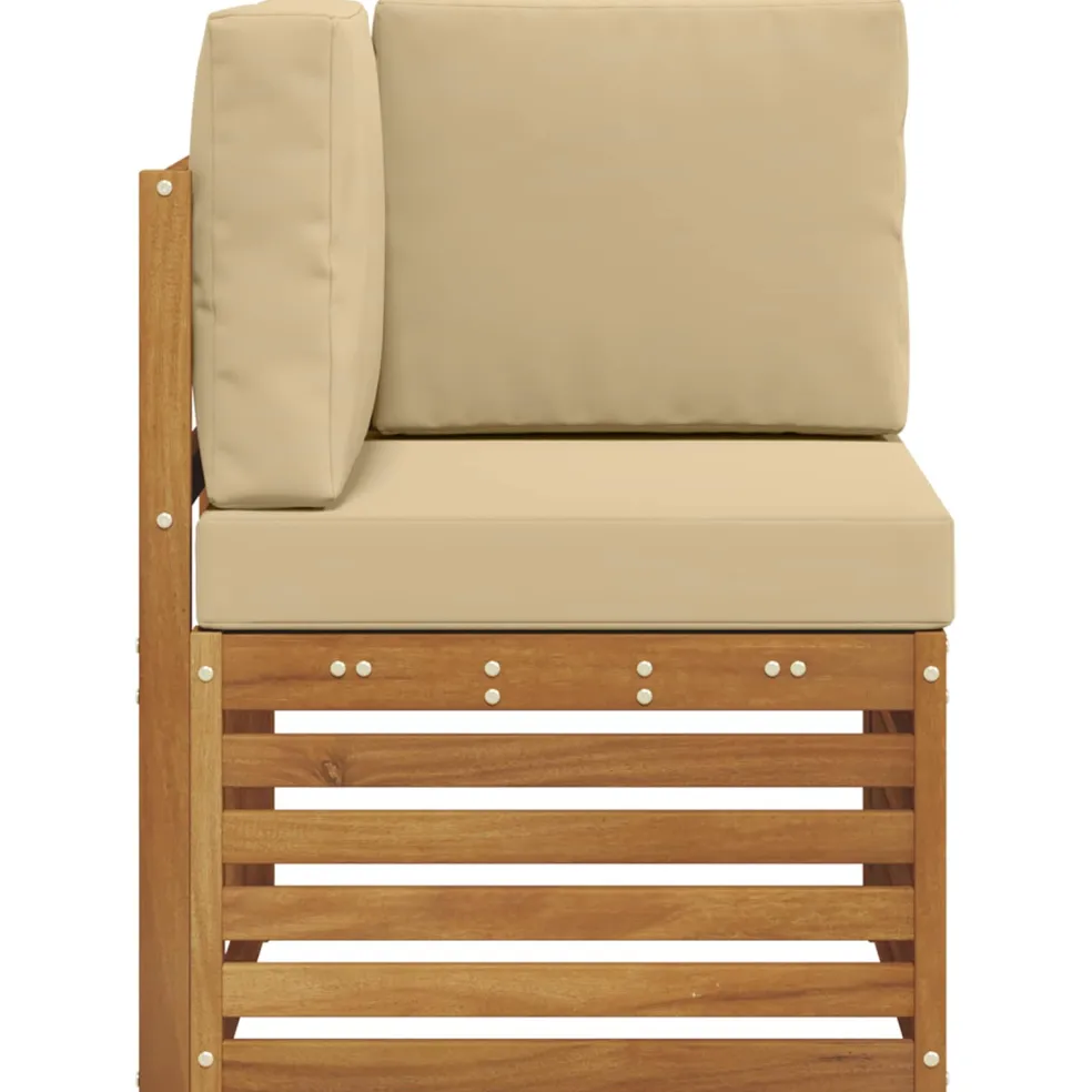 vidaXL Buiten Hoek Sofa Massief Acaciahout Naturel