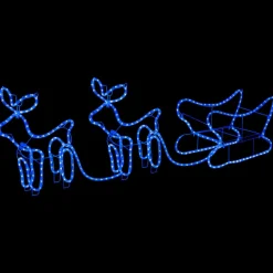 vidaXL Buitenkerstversiering rendier en slee 576 LED's