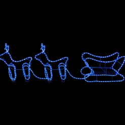 vidaXL Buitenkerstversiering rendier en slee 576 LED's