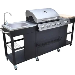 vidaXL Buitenkeuken met barbecue Montana 4 branders