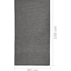 vidaXL Buitenkleed platgeweven 80x150 cm grijs