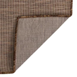 vidaXL Buitenkleed platgeweven 80x150 cm bruin