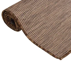vidaXL Buitenkleed platgeweven 80x150 cm bruin