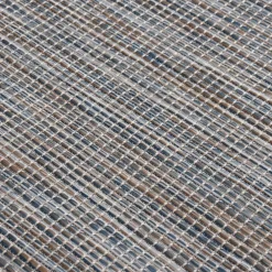 vidaXL Buitenkleed platgeweven 80x150 cm bruin en blauw