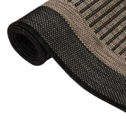 vidaXL Buitenkleed platgeweven 80x150 cm donkerbruin