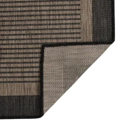 vidaXL Buitenkleed platgeweven 80x150 cm donkerbruin