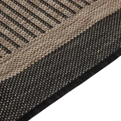 vidaXL Buitenkleed platgeweven 80x150 cm donkerbruin