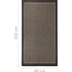 vidaXL Buitenkleed platgeweven 80x150 cm donkerbruin