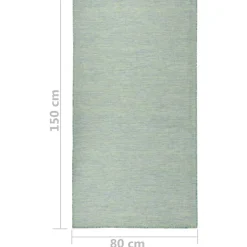 vidaXL Buitenkleed platgeweven 80x150 cm turquoise