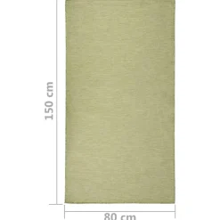 vidaXL Buitenkleed platgeweven 80x150 cm groen