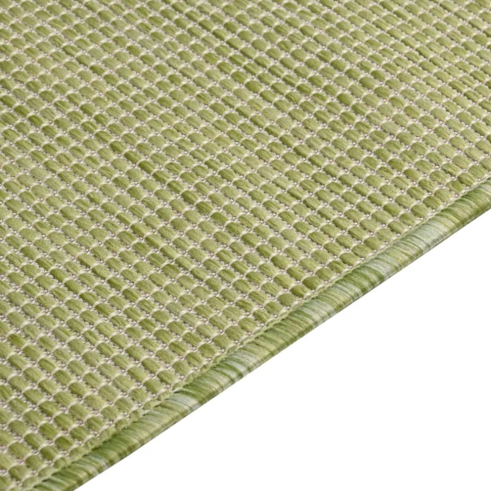 vidaXL Buitenkleed platgeweven 80x150 cm groen