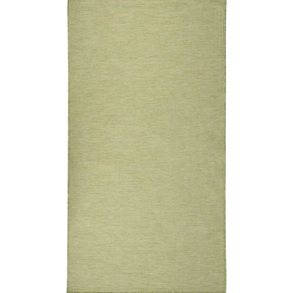 vidaXL Buitenkleed platgeweven 80x150 cm groen