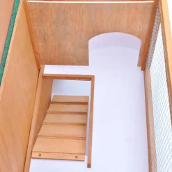 vidaXL Buitenkonijnenhok voor kleine huisdieren, 1 deur, hout