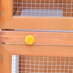 vidaXL Buitenkonijnenhok voor kleine huisdieren, 1 deur, hout