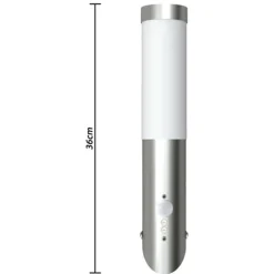 vidaXL Buitenlamp RVS Enego met sensor (2 stuks)