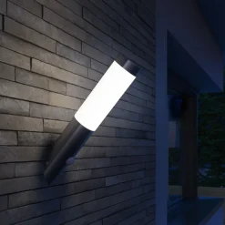vidaXL Buitenlamp RVS Enego met sensor