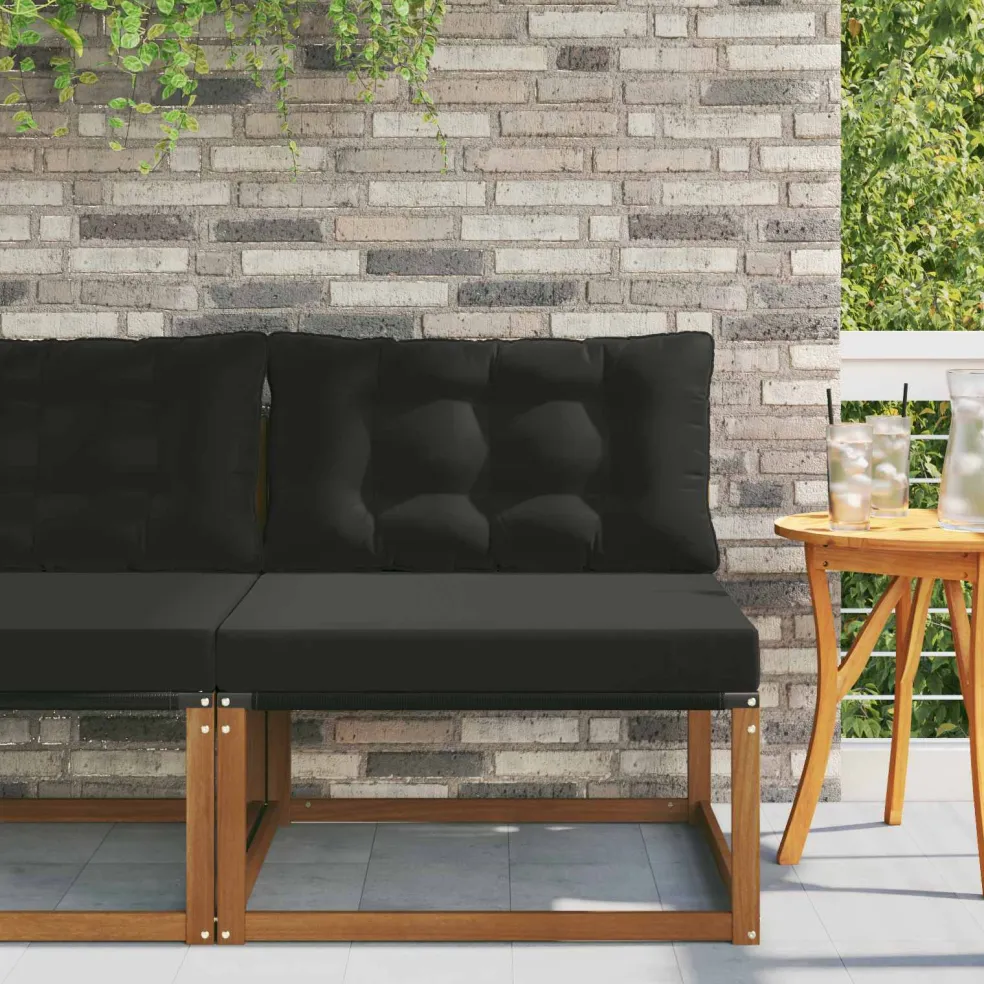vidaXL Buiten Midden Sofa Massief Acaciahout Naturel