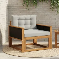 vidaXL Buiten Midden Sofa Massief Acaciahout Naturel