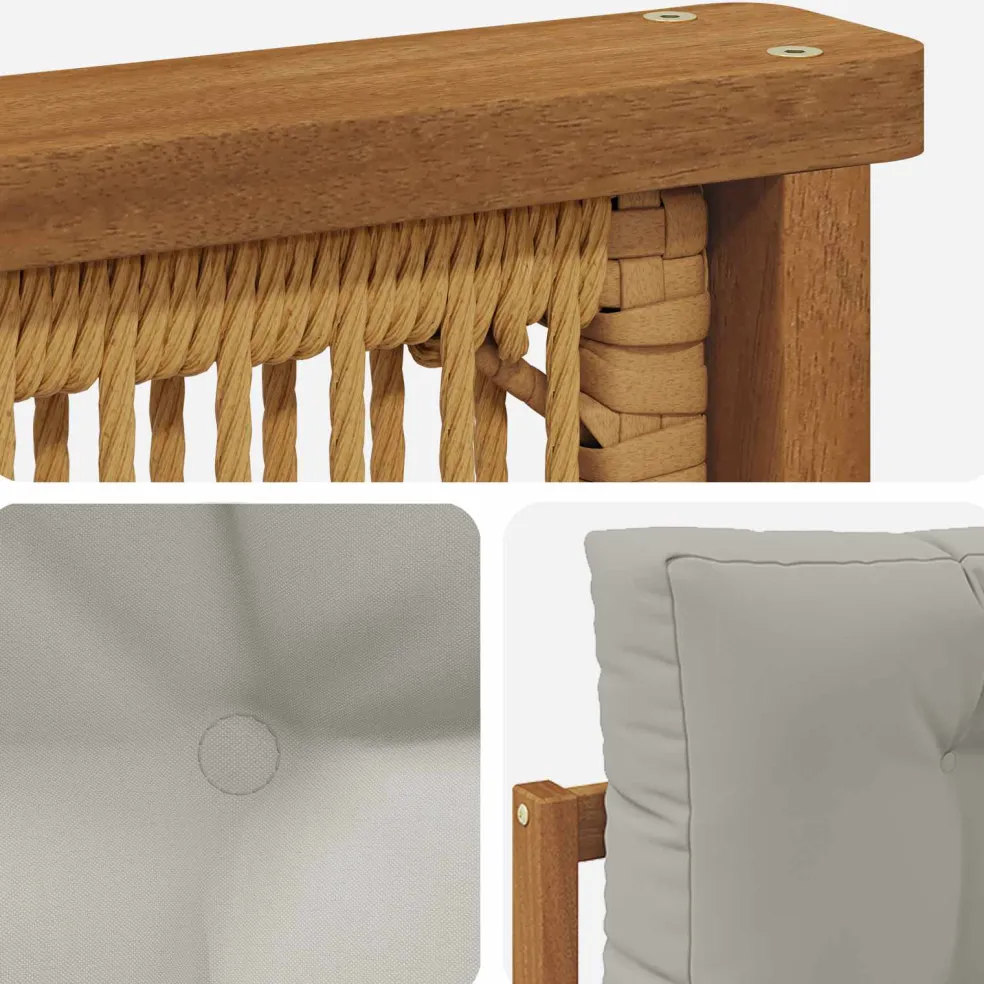 vidaXL Buiten Midden Sofa Massief Acaciahout Naturel