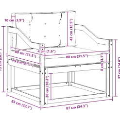 vidaXL Buiten Midden Sofa Naturel