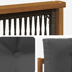 vidaXL Buiten Midden Sofa Naturel