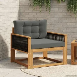 vidaXL Buiten Midden Sofa Naturel