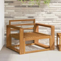 vidaXL Buiten Midden Sofa Naturel