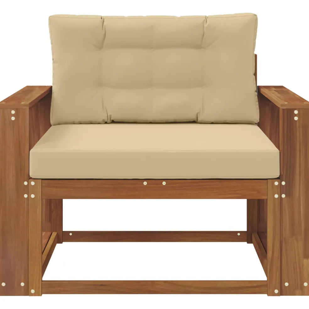 vidaXL Buiten Midden Sofa Naturel