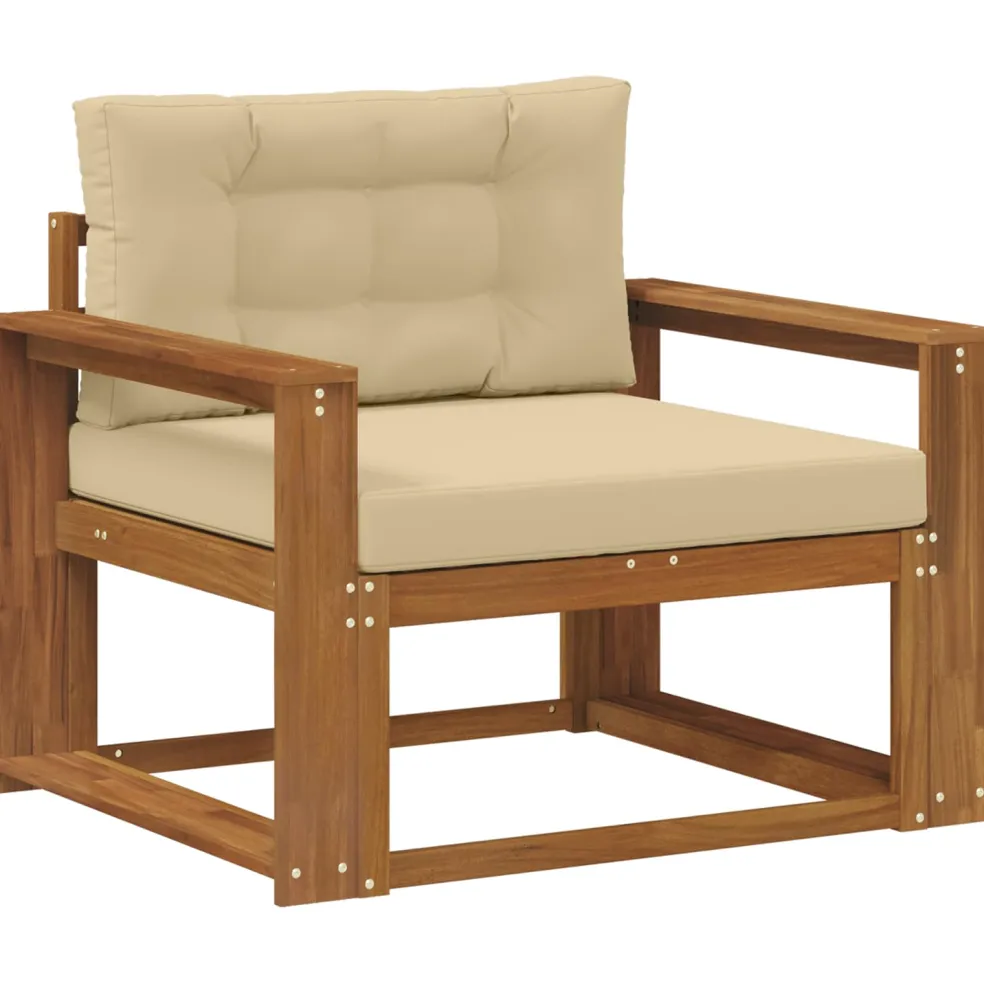 vidaXL Buiten Midden Sofa Naturel