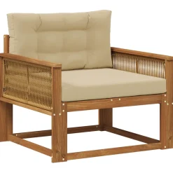 vidaXL Buiten Midden Sofa Naturel