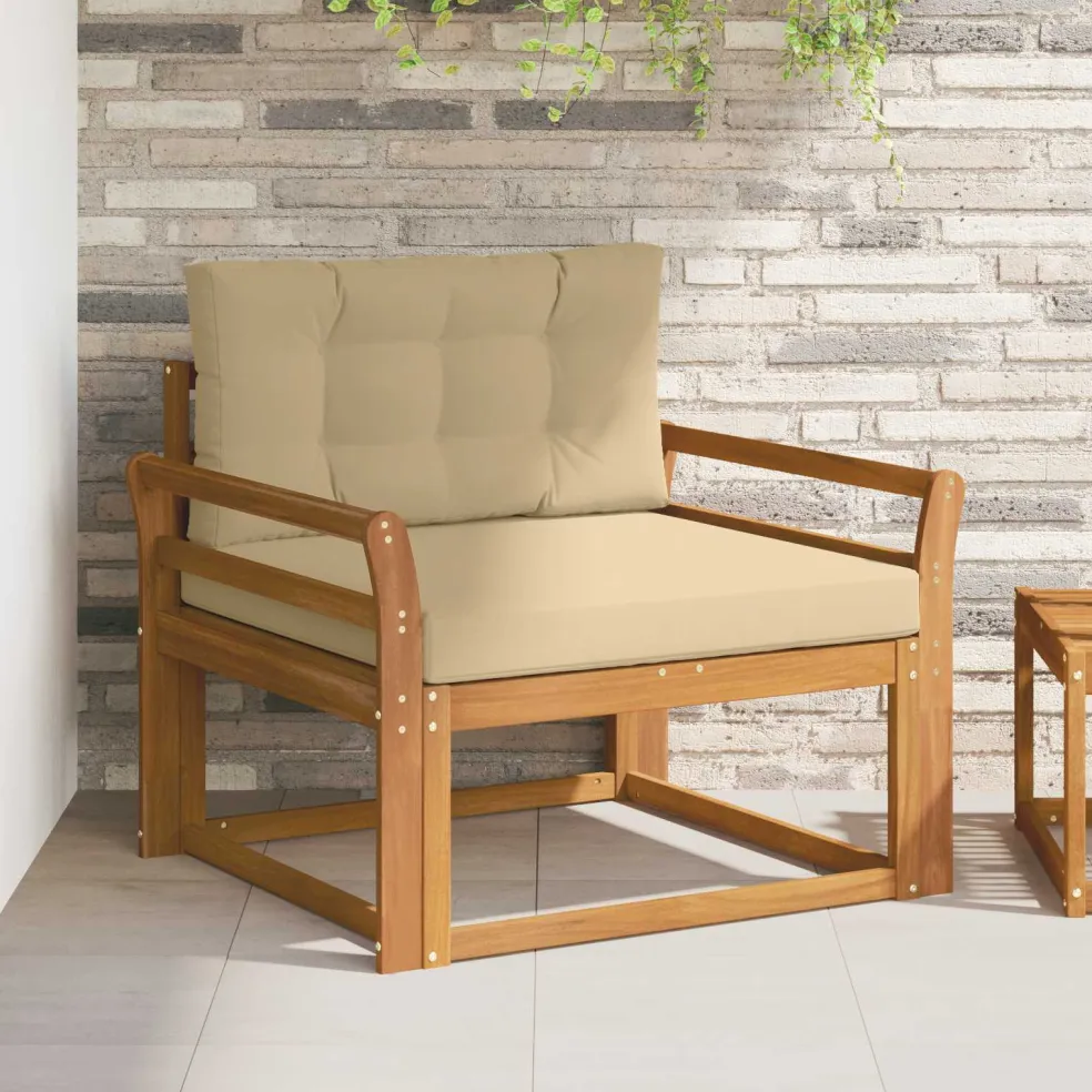 vidaXL Buiten Midden Sofa Naturel